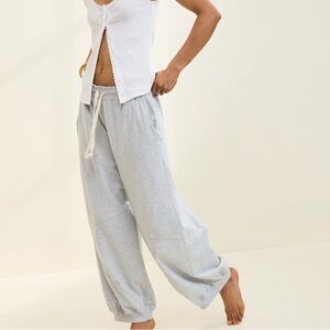 Aerie Baggy Barrel Leg Fleece Pant